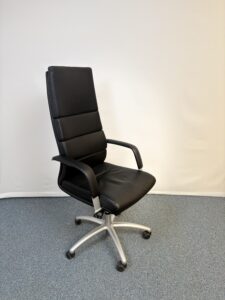 Fauteuil de direction élégant cuir noir