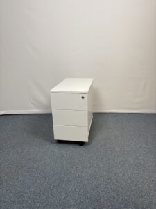 Caisson blanc métalique mobile à 3 portes