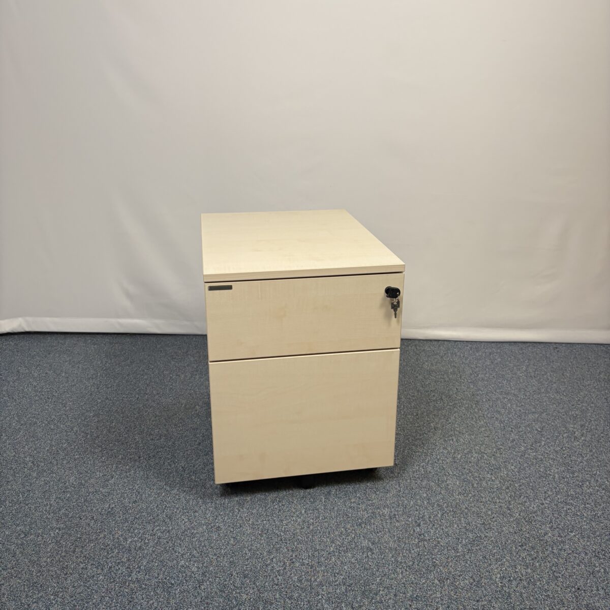 Caisson bois clair Haworth mobile à 2 portes