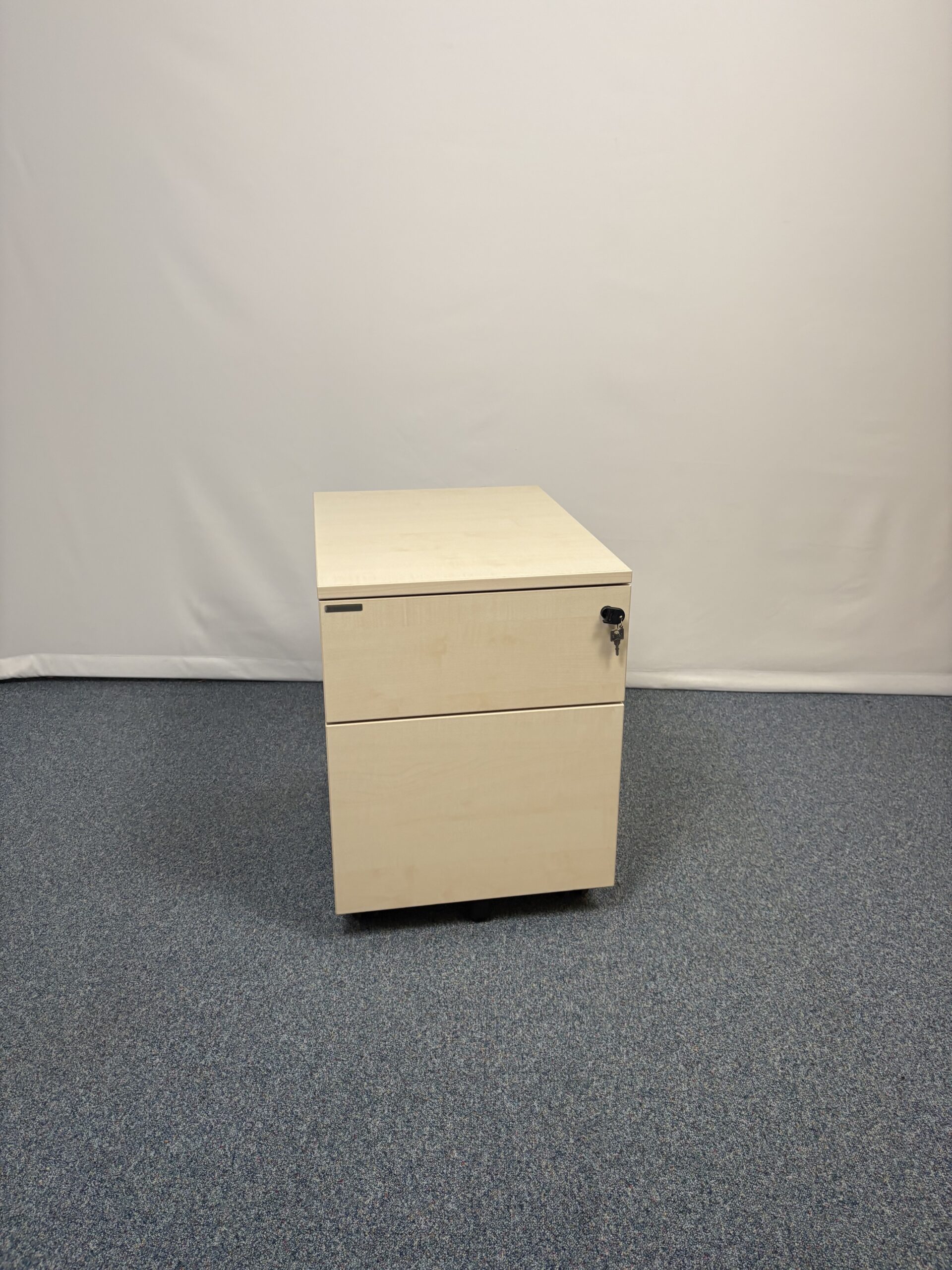 Caisson bois clair Haworth mobile à 2 portes