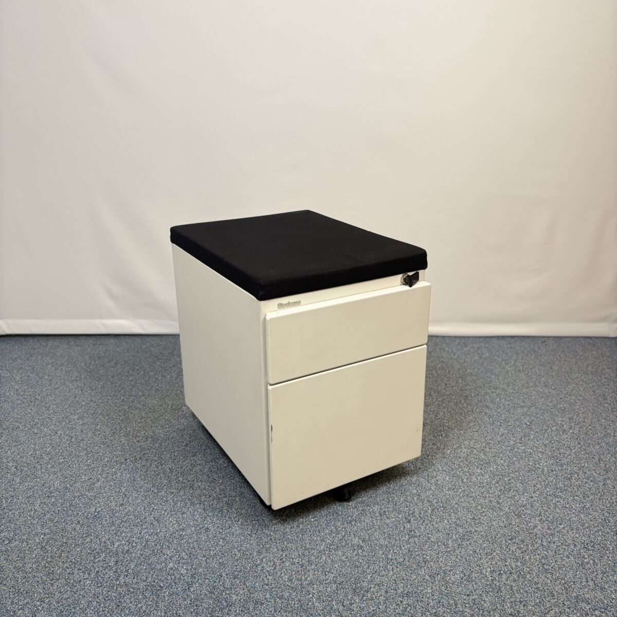 Caisson métalique Steelcase avec top tissu noir