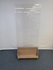 Cloison mixte bois et plexi pour écrire dessus