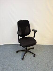 Fauteuil collaborateur professionnel et confortable noir