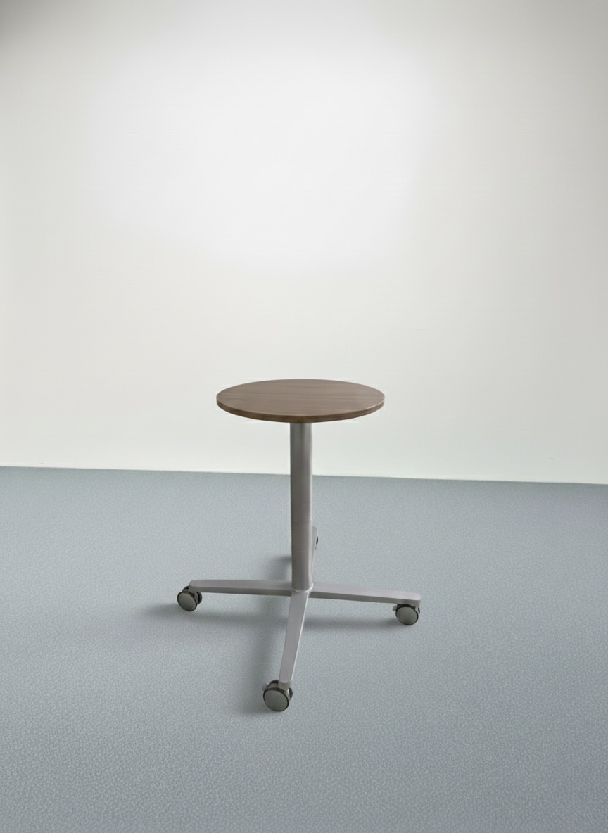 table de réunion ronde a roulette et réglable