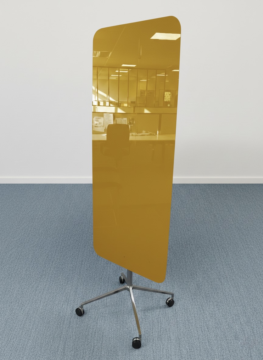 Tableau veleda en verre sur roulettes